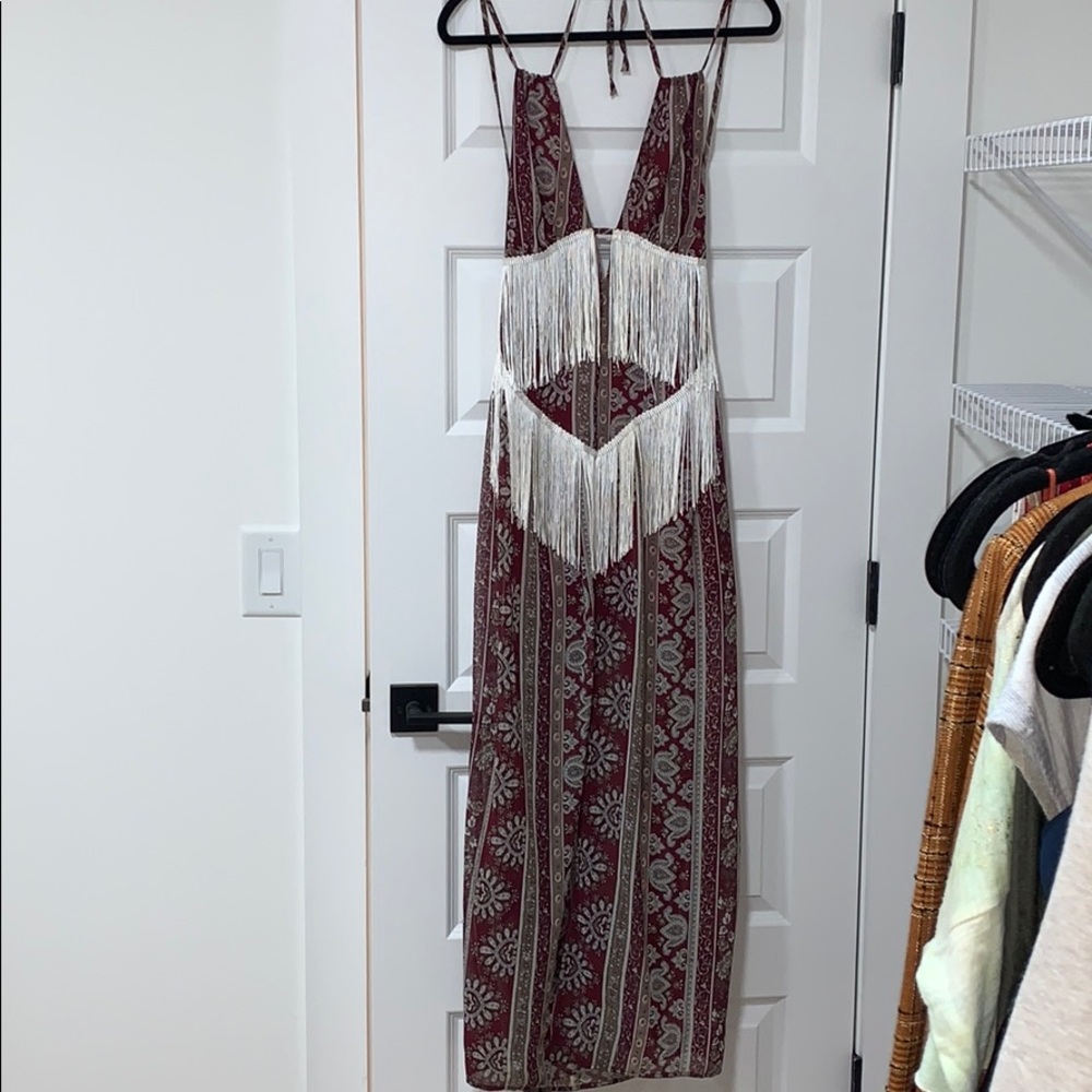 Tobi Fringe Maxi Dress